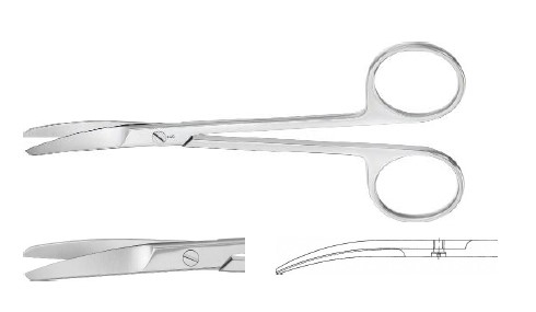 НОЖИЦІ ДЛЯ ШОВН. МАТ. ВИГНУТІ Т/Т 130MM